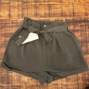 NWT- Contempo High Waist Paperbag Shorts